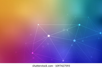 Light Multicolor vector texture with disks, lines. Decorative design in abstract style with triangle structure. Completely new template for your brand book.