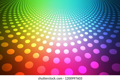 Light Multicolor vector texture with disks. Beautiful colored illustration with blurred circles in nature style. Pattern can be used for futuristic ad, booklets.