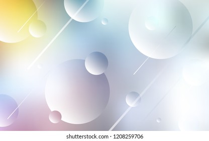 Light Multicolor vector texture with disks. Illustration with set of shining colorful abstract circles. New design for ad, poster, banner of your website.