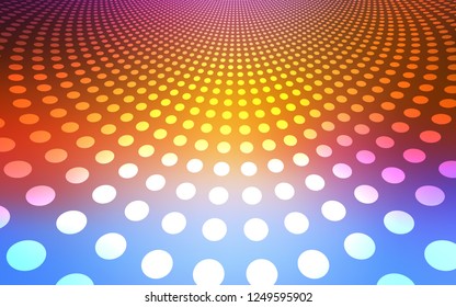 Light Multicolor vector texture with disks. Blurred bubbles on abstract background with colorful gradient. New design for ad, poster, banner of your website.