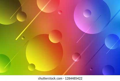Light Multicolor vector texture with disks. Modern abstract illustration with colorful water drops. Pattern can be used as texture of wallpapers.
