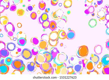 Light Multicolor vector texture with disks. Beautiful colored illustration with blurred circles in nature style. Pattern for futuristic ad, booklets.