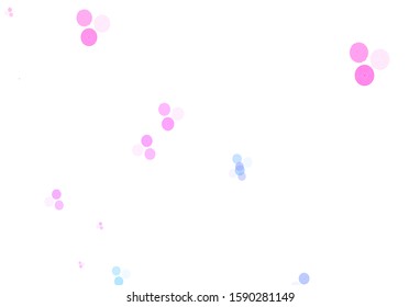 Light Multicolor vector texture with disks. Blurred bubbles on abstract background with colorful gradient. Design for your business advert.
