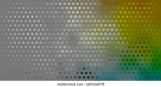 Light Multicolor vector texture with disks. Abstract decorative design in gradient style with bubbles. Pattern for wallpapers, curtains.