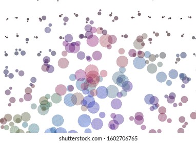 Light Multicolor vector texture with disks. Illustration with set of shining colorful abstract circles. Pattern for ads, leaflets.