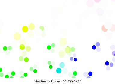 Light Multicolor vector texture with disks. Blurred decorative design in abstract style with bubbles. Pattern for ads, leaflets.