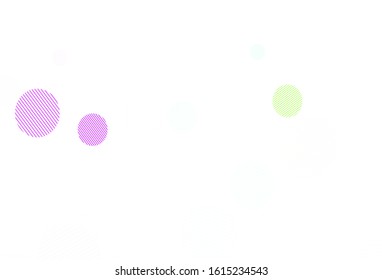 Light Multicolor vector texture with disks. Glitter abstract illustration with blurred drops of rain. New template for your brand book.