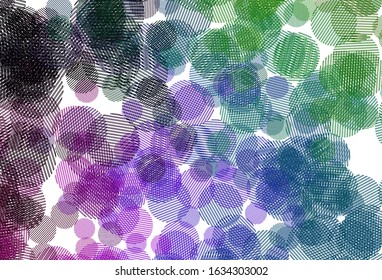 Light Multicolor vector texture with disks. Glitter abstract illustration with blurred drops of rain. New template for your brand book.