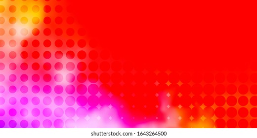 Light Multicolor vector texture with disks. Illustration with set of shining colorful abstract spheres. New template for a brand book.