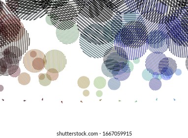 Light Multicolor vector texture with disks. Blurred bubbles on abstract background with colorful gradient. Pattern for ads, leaflets.