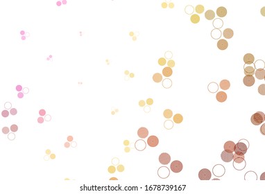 Light Multicolor vector texture with disks. Blurred decorative design in abstract style with bubbles. Pattern for beautiful websites.