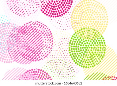 Light Multicolor vector texture with disks. Modern abstract illustration with colorful water drops. Design for poster, banner of websites.