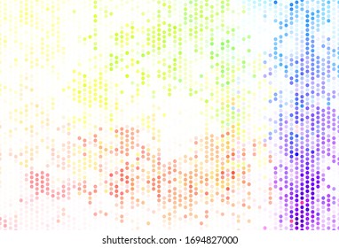 Light Multicolor vector texture with disks. Glitter abstract illustration with blurred drops of rain. Pattern for ads, leaflets.