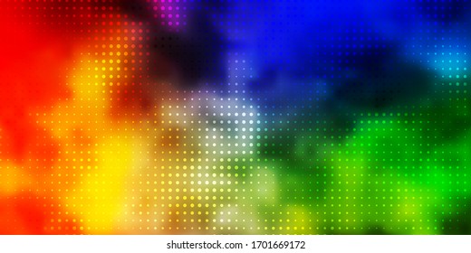 Light Multicolor vector texture with disks. Abstract decorative design in gradient style with bubbles. Pattern for websites.