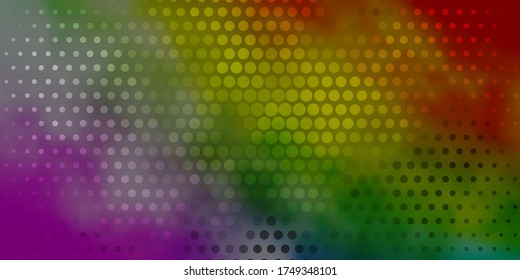 Light Multicolor vector texture with disks. Modern abstract illustration with colorful circle shapes. Pattern for business ads.