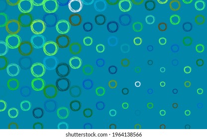 Light Multicolor vector texture with disks. Beautiful colored illustration with blurred circles in nature style. Design for your business advert.