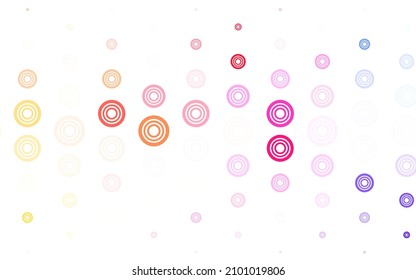 Light Multicolor vector texture with disks. Blurred bubbles on abstract background with colorful gradient. New template for your brand book.