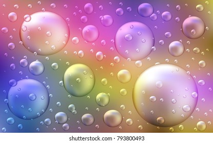 Light Multicolor vector texture with disks. Modern abstract illustration with colorful water drops. The pattern can be used for beautiful websites.
