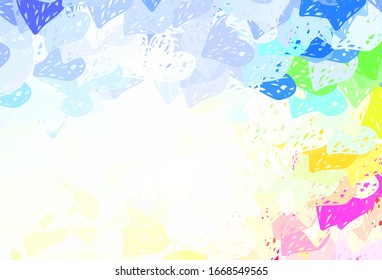 Light Multicolor vector texture with lovely hearts. Illustration with shapes of gradient hearts on blur backdrop. Pattern for marriage gifts, congratulations.