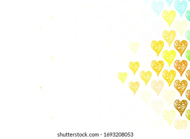 Light Multicolor vector texture with lovely hearts. Smart illustration with gradient hearts in valentine style. Pattern for marriage gifts, congratulations.