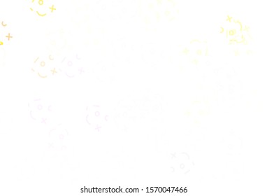 Light Multicolor vector texture with mathematic symbols. Illustration with Numeral symbols on abstract template. Pattern for ad, booklets, leaflets of education.
