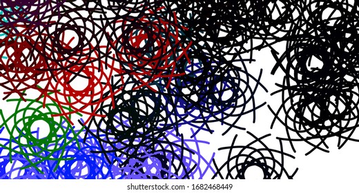 Light Multicolor vector texture with memphis shapes. Illustration with colorful shapes in abstract style. Simple illustration for your web site.