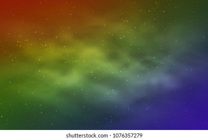 Light Multicolor vector texture with milky way stars. Shining illustration with sky stars on abstract template. Pattern for astrology websites.