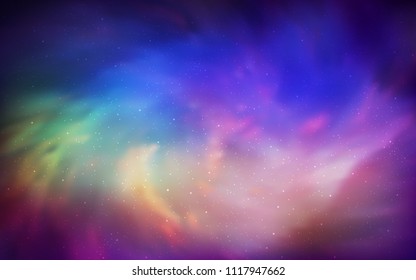 Light Multicolor vector texture with milky way stars. Blurred decorative design in simple style with galaxy stars. Smart design for your business advert.