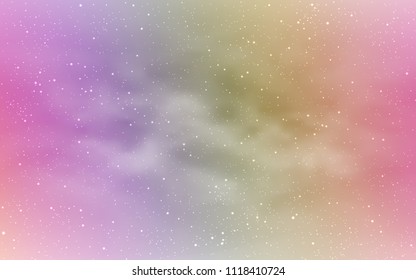 Light Multicolor vector texture with milky way stars. Shining illustration with sky stars on abstract template. Pattern for astronomy websites.