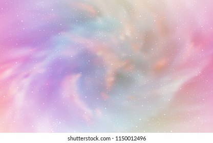Light Multicolor vector texture with milky way stars. Shining illustration with sky stars on abstract template. Best design for your ad, poster, banner.
