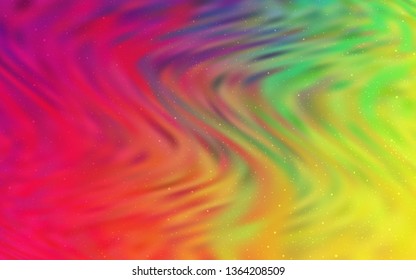 Light Multicolor vector texture with milky way stars. Space stars on blurred abstract background with gradient. Smart design for your business advert.