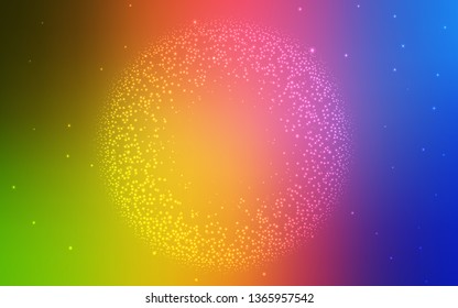 Light Multicolor vector texture with milky way stars. Blurred decorative design in simple style with galaxy stars. Pattern for futuristic ad, booklets.