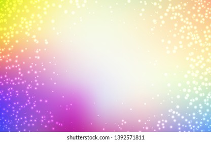 Light Multicolor vector texture with milky way stars. Shining colored illustration with bright astronomical stars. Pattern for astronomy websites.