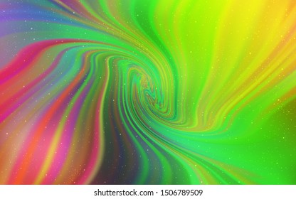 Light Multicolor vector texture with milky way stars. Glitter abstract illustration with colorful cosmic stars. Best design for your ad, poster, banner.