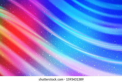 Light Multicolor vector texture with milky way stars. Modern abstract illustration with Big Dipper stars. Best design for your ad, poster, banner.