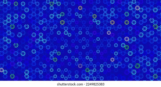 Light Multicolor vector texture with religion symbols. Retro design in abstract style with witchcraft forms. Best design halloween events.