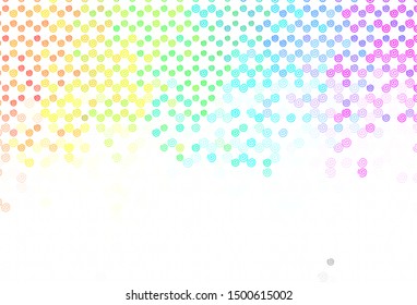 Light Multicolor vector texture with wry lines. A sample with colorful lines, shapes. Template for cell phone screens.