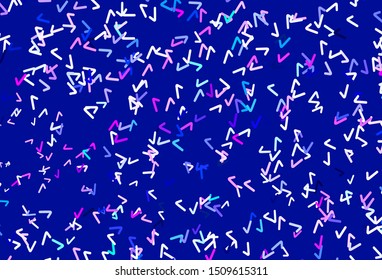 Light Multicolor vector texture with wry lines. Creative illustration in halftone style with gradient. Abstract design for your web site.