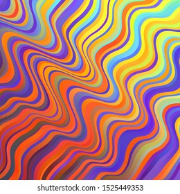 Light Multicolor vector texture with wry lines. Abstract illustration with gradient bows. Pattern for websites, landing pages.