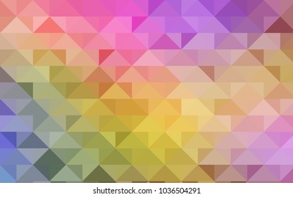 Light Multicolor vector triangle mosaic background. Colorful illustration in abstract style with gradient. The elegant pattern can be used as part of a brand book.