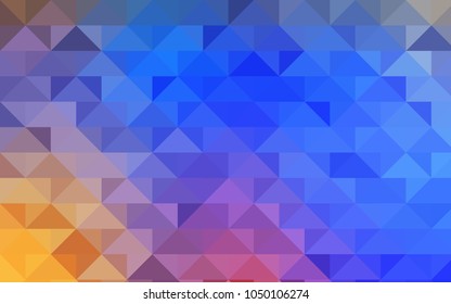 Light Multicolor vector triangle mosaic background. An elegant bright illustration with gradient. A new texture for your design.