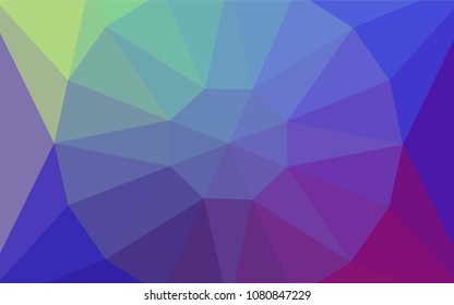 Light Multicolor vector triangle mosaic texture with a diamond. Illustration in Origami style with gradient. Triangular pattern for your design.