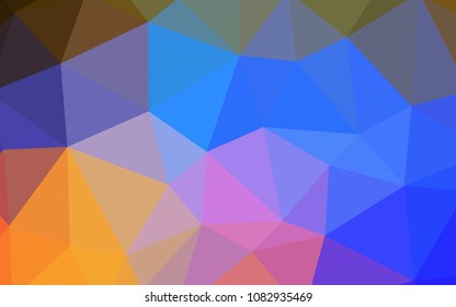 Light Multicolor vector triangle mosaic cover. Shining colorful illustration with triangles. Triangular pattern for your design.