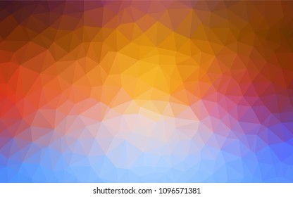 Light Multicolor vector triangle mosaic template. Modern abstract illustration with triangles. Brand new style for your business design.