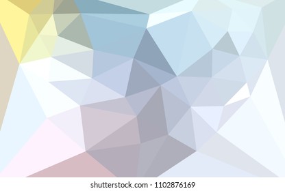 Light Multicolor vector triangle mosaic cover with a heart in a centre. Modern abstract illustration with triangles. Brand new design for your business.