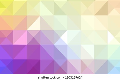 Light Multicolor vector triangle mosaic cover. Polygonal abstract illustration with gradient. The template for cell phone's backgrounds.