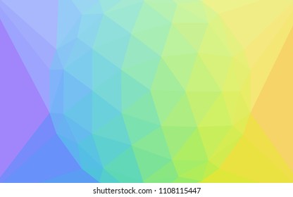 Light Multicolor vector triangle mosaic cover with a diamond. Modern abstract illustration with triangles. A completely new design for your leaflet.