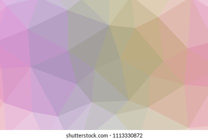 Light Multicolor vector triangle mosaic cover. Shining polygonal illustration, which consist of triangles. Completely new template for your banner.