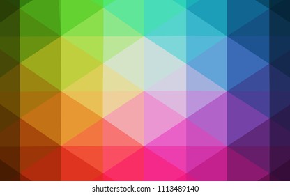 Light Multicolor vector triangle mosaic cover. Colorful abstract illustration with gradient. A completely new design for your business.
