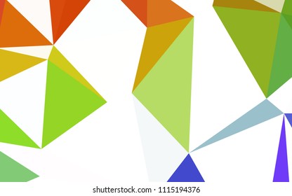 Light Multicolor vector triangle mosaic cover. Shining polygonal illustration, which consist of triangles. New template for your brand book.